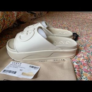 Gucci platform slide sandal
